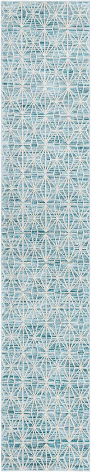 Blue 2' 7 x 13' 11 Jill Zarin Uptown Runner Area Rug 70% Polypropylene & 30% Polyester  Contemporary Carpet for Living, Dining, Office, Bedroom for Sale at Rug Engine