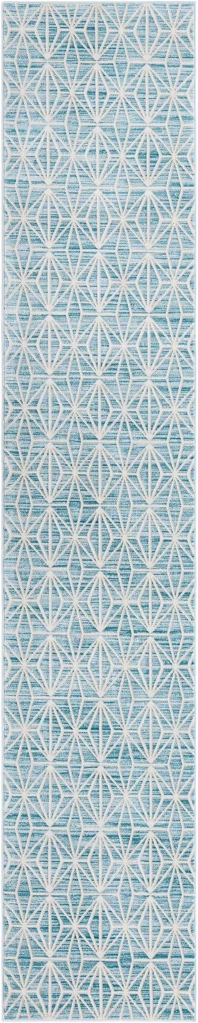 Blue 2' 7 x 13' 11 Jill Zarin Uptown Runner Area Rug 70% Polypropylene & 30% Polyester  Contemporary Carpet for Living, Dining, Office, Bedroom for Sale at Rug Engine