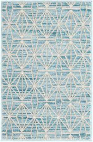Blue 2' x 3' 1 Jill Zarin Uptown Rectangle Area Rug 70% Polypropylene & 30% Polyester  Contemporary Carpet for Living, Dining, Office, Bedroom for Sale at Rug Engine