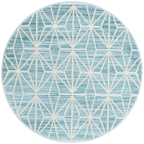 Blue 3' 3 x 3' 3 Jill Zarin Uptown Round Area Rug 70% Polypropylene & 30% Polyester  Contemporary Carpet for Living, Dining, Office, Bedroom for Sale at Rug Engine