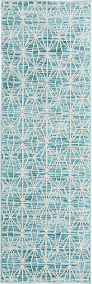 Blue 2' 7 x 8' Jill Zarin Uptown Runner Area Rug 70% Polypropylene & 30% Polyester  Contemporary Carpet for Living, Dining, Office, Bedroom for Sale at Rug Engine
