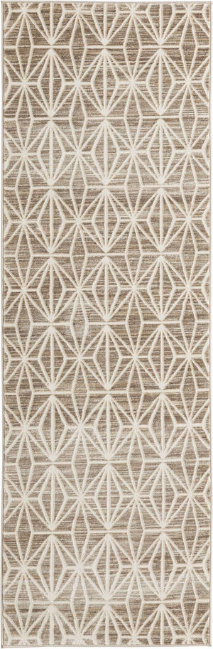 Brown 2' 7 x 8' Jill Zarin Uptown Runner Area Rug 70% Polypropylene & 30% Polyester  Contemporary Carpet for Living, Dining, Office, Bedroom for Sale at Rug Engine
