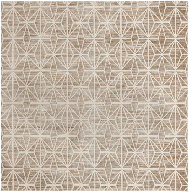 Brown 7' 10 x 7' 10 Jill Zarin Uptown Square Area Rug 70% Polypropylene & 30% Polyester  Contemporary Carpet for Living, Dining, Office, Bedroom for Sale at Rug Engine