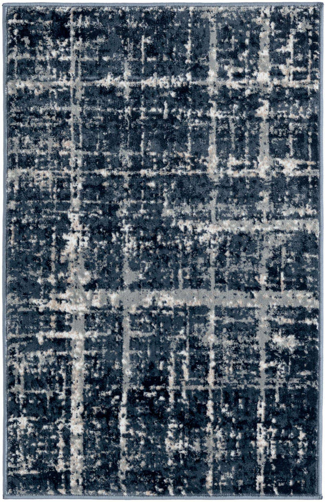 Navy Blue 2' x 3' 1 Jill Zarin Uptown Rectangle Area Rug 70% Polypropylene & 30% Polyester  Contemporary Carpet for Living, Dining, Office, Bedroom for Sale at Rug Engine