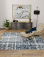 Navy Blue 7' 10 x 7' 10 Jill Zarin Uptown Square Area Rug 70% Polypropylene & 30% Polyester  Contemporary Carpet for Living, Dining, Office, Bedroom for Sale at Rug Engine