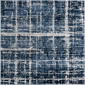 Navy Blue 7' 10 x 7' 10 Jill Zarin Uptown Square Area Rug 70% Polypropylene & 30% Polyester  Contemporary Carpet for Living, Dining, Office, Bedroom for Sale at Rug Engine