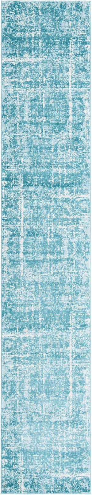 Turquoise 2' 7 x 13' 11 Jill Zarin Uptown Runner Area Rug 70% Polypropylene & 30% Polyester  Contemporary Carpet for Living, Dining, Office, Bedroom for Sale at Rug Engine