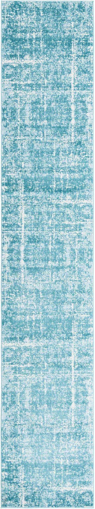 Turquoise 2' 7 x 13' 11 Jill Zarin Uptown Runner Area Rug 70% Polypropylene & 30% Polyester  Contemporary Carpet for Living, Dining, Office, Bedroom for Sale at Rug Engine