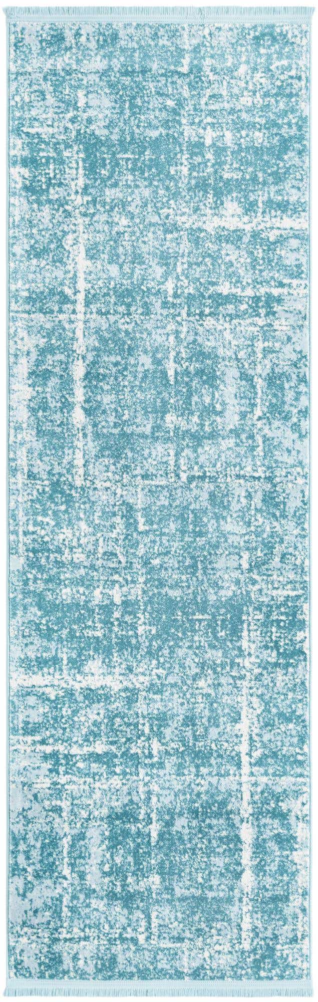 Turquoise 2' 7 x 8' Jill Zarin Uptown Runner Area Rug 70% Polypropylene & 30% Polyester  Contemporary Carpet for Living, Dining, Office, Bedroom for Sale at Rug Engine