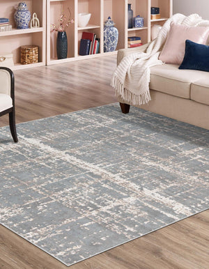 Gray 7' 10 x 7' 10 Jill Zarin Uptown Square Area Rug 70% Polypropylene & 30% Polyester  Contemporary Carpet for Living, Dining, Office, Bedroom for Sale at Rug Engine