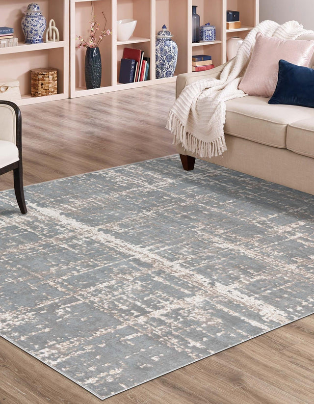 Gray 7' 10 x 7' 10 Jill Zarin Uptown Square Area Rug 70% Polypropylene & 30% Polyester  Contemporary Carpet for Living, Dining, Office, Bedroom for Sale at Rug Engine