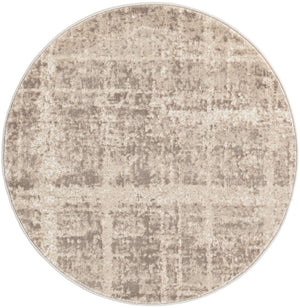 Light Brown 3' 3 x 3' 3 Jill Zarin Uptown Round Area Rug 70% Polypropylene & 30% Polyester  Contemporary Carpet for Living, Dining, Office, Bedroom for Sale at Rug Engine