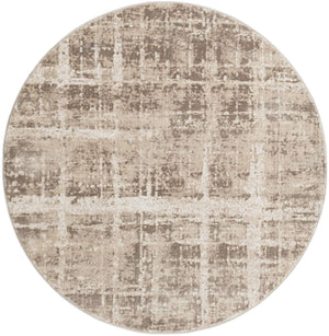 Light Brown 5' 3 x 5' 3 Jill Zarin Uptown Round Area Rug 70% Polypropylene & 30% Polyester  Contemporary Carpet for Living, Dining, Office, Bedroom for Sale at Rug Engine