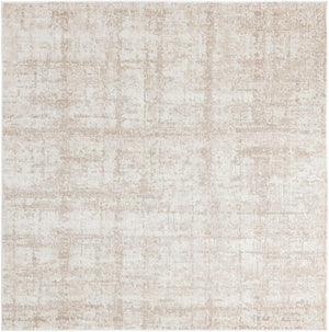Beige 7' 10 x 7' 10 Jill Zarin Uptown Square Area Rug 70% Polypropylene & 30% Polyester  Contemporary Carpet for Living, Dining, Office, Bedroom for Sale at Rug Engine