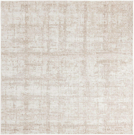 Beige 7' 10 x 7' 10 Jill Zarin Uptown Square Area Rug 70% Polypropylene & 30% Polyester  Contemporary Carpet for Living, Dining, Office, Bedroom for Sale at Rug Engine