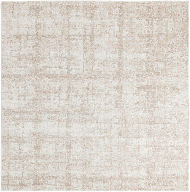 Beige 7' 10 x 7' 10 Jill Zarin Uptown Square Area Rug 70% Polypropylene & 30% Polyester  Contemporary Carpet for Living, Dining, Office, Bedroom for Sale at Rug Engine