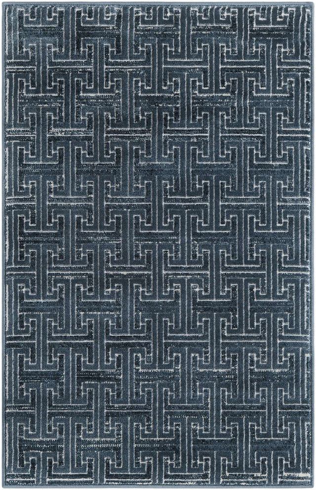 Navy Blue 2' x 3' 1 Jill Zarin Uptown Rectangle Area Rug 70% Polypropylene & 30% Polyester  Contemporary Carpet for Living, Dining, Office, Bedroom for Sale at Rug Engine