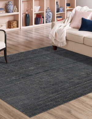 Navy Blue 7' 10 x 7' 10 Jill Zarin Uptown Square Area Rug 70% Polypropylene & 30% Polyester  Contemporary Carpet for Living, Dining, Office, Bedroom for Sale at Rug Engine
