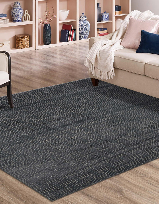 Navy Blue 7' 10 x 7' 10 Jill Zarin Uptown Square Area Rug 70% Polypropylene & 30% Polyester  Contemporary Carpet for Living, Dining, Office, Bedroom for Sale at Rug Engine