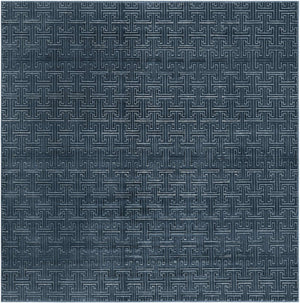 Navy Blue 7' 10 x 7' 10 Jill Zarin Uptown Square Area Rug 70% Polypropylene & 30% Polyester  Contemporary Carpet for Living, Dining, Office, Bedroom for Sale at Rug Engine