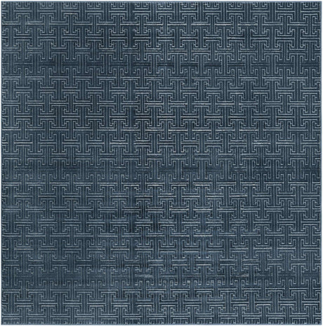 Navy Blue 7' 10 x 7' 10 Jill Zarin Uptown Square Area Rug 70% Polypropylene & 30% Polyester  Contemporary Carpet for Living, Dining, Office, Bedroom for Sale at Rug Engine