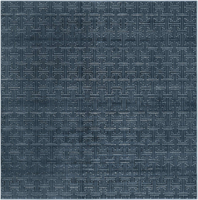 Navy Blue 7' 10 x 7' 10 Jill Zarin Uptown Square Area Rug 70% Polypropylene & 30% Polyester  Contemporary Carpet for Living, Dining, Office, Bedroom for Sale at Rug Engine