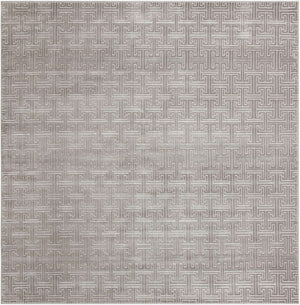 Gray 7' 10 x 7' 10 Jill Zarin Uptown Square Area Rug 70% Polypropylene & 30% Polyester  Contemporary Carpet for Living, Dining, Office, Bedroom for Sale at Rug Engine