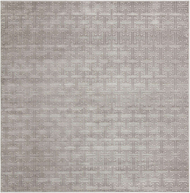 Gray 7' 10 x 7' 10 Jill Zarin Uptown Square Area Rug 70% Polypropylene & 30% Polyester  Contemporary Carpet for Living, Dining, Office, Bedroom for Sale at Rug Engine