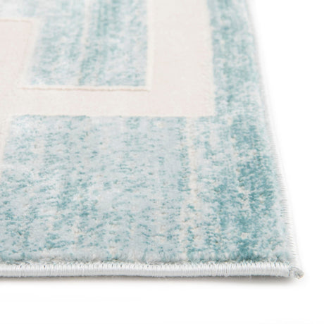 Turquoise 7' 10 x 7' 10 Jill Zarin Uptown Square Area Rug 70% Polypropylene & 30% Polyester  Contemporary Carpet for Living, Dining, Office, Bedroom for Sale at Rug Engine