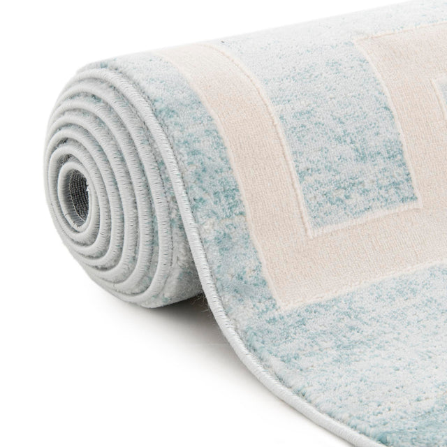 Turquoise 7' 10 x 7' 10 Jill Zarin Uptown Square Area Rug 70% Polypropylene & 30% Polyester  Contemporary Carpet for Living, Dining, Office, Bedroom for Sale at Rug Engine