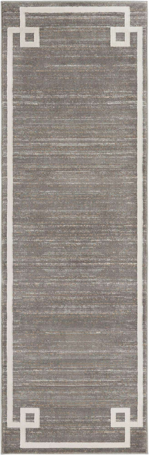 Gray 2' 7 x 8' Jill Zarin Uptown Runner Area Rug 70% Polypropylene & 30% Polyester  Contemporary Carpet for Living, Dining, Office, Bedroom for Sale at Rug Engine