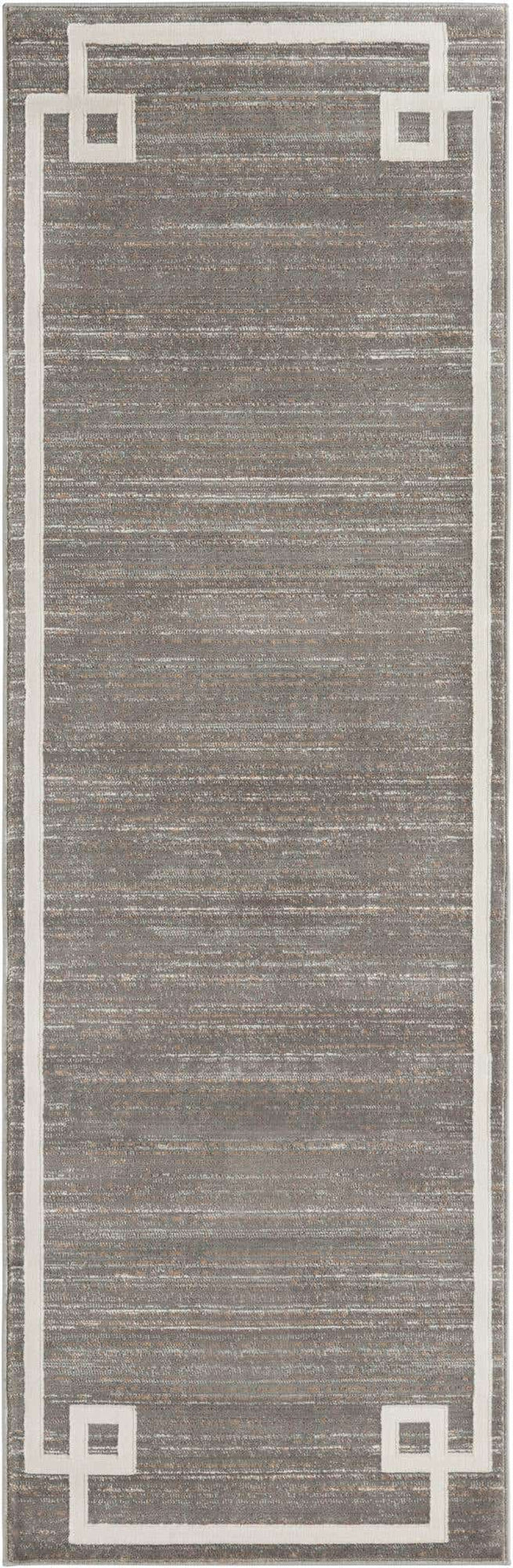 Gray 2' 7 x 8' Jill Zarin Uptown Runner Area Rug 70% Polypropylene & 30% Polyester  Contemporary Carpet for Living, Dining, Office, Bedroom for Sale at Rug Engine