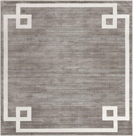 Gray 7' 10 x 7' 10 Jill Zarin Uptown Square Area Rug 70% Polypropylene & 30% Polyester  Contemporary Carpet for Living, Dining, Office, Bedroom for Sale at Rug Engine