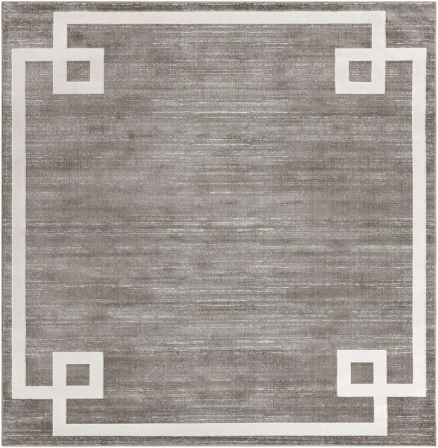 Gray 7' 10 x 7' 10 Jill Zarin Uptown Square Area Rug 70% Polypropylene & 30% Polyester  Contemporary Carpet for Living, Dining, Office, Bedroom for Sale at Rug Engine