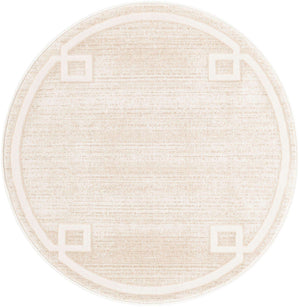 Beige 3' 3 x 3' 3 Jill Zarin Uptown Round Area Rug 70% Polypropylene & 30% Polyester  Contemporary Carpet for Living, Dining, Office, Bedroom for Sale at Rug Engine
