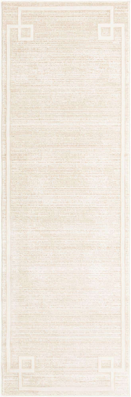 Beige 2' 7 x 8' Jill Zarin Uptown Runner Area Rug 70% Polypropylene & 30% Polyester  Contemporary Carpet for Living, Dining, Office, Bedroom for Sale at Rug Engine