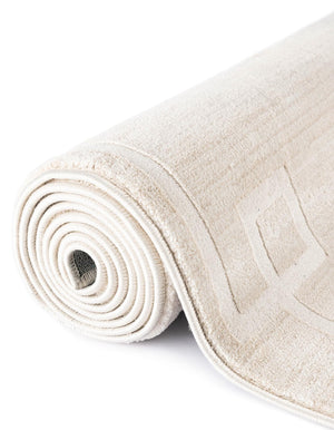 Beige 7' 10 x 7' 10 Jill Zarin Uptown Square Area Rug 70% Polypropylene & 30% Polyester  Contemporary Carpet for Living, Dining, Office, Bedroom for Sale at Rug Engine