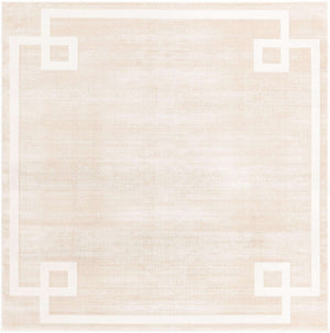 Beige 7' 10 x 7' 10 Jill Zarin Uptown Square Area Rug 70% Polypropylene & 30% Polyester  Contemporary Carpet for Living, Dining, Office, Bedroom for Sale at Rug Engine