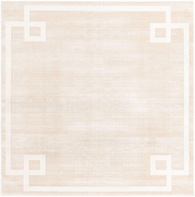 Beige 7' 10 x 7' 10 Jill Zarin Uptown Square Area Rug 70% Polypropylene & 30% Polyester  Contemporary Carpet for Living, Dining, Office, Bedroom for Sale at Rug Engine