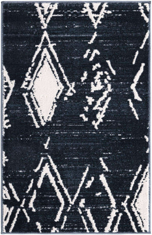 Navy Blue 2' x 3' 1 Jill Zarin Uptown Rectangle Area Rug 70% Polypropylene & 30% Polyester  Contemporary Carpet for Living, Dining, Office, Bedroom for Sale at Rug Engine