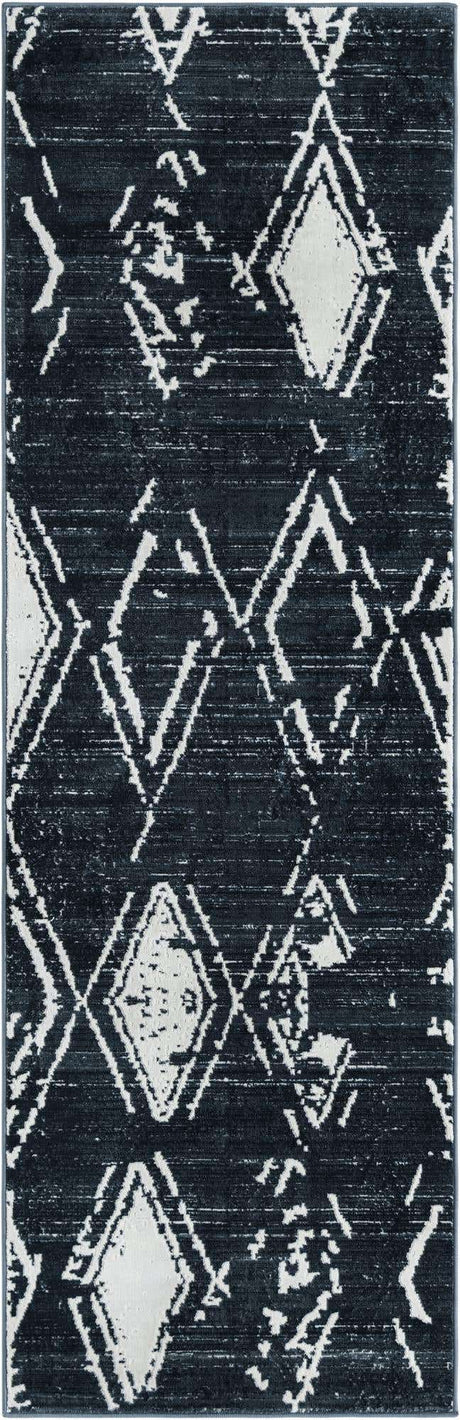 Navy Blue 2' 7 x 8' Jill Zarin Uptown Runner Area Rug 70% Polypropylene & 30% Polyester  Contemporary Carpet for Living, Dining, Office, Bedroom for Sale at Rug Engine