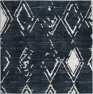 Navy Blue 7' 10 x 7' 10 Jill Zarin Uptown Square Area Rug 70% Polypropylene & 30% Polyester  Contemporary Carpet for Living, Dining, Office, Bedroom for Sale at Rug Engine