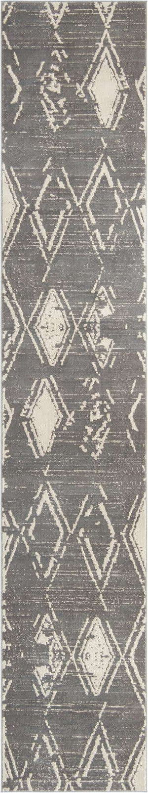 Gray 2' 7 x 13' 11 Jill Zarin Uptown Runner Area Rug 70% Polypropylene & 30% Polyester  Contemporary Carpet for Living, Dining, Office, Bedroom for Sale at Rug Engine