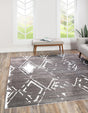 Gray 7' 10 x 7' 10 Jill Zarin Uptown Square Area Rug 70% Polypropylene & 30% Polyester  Contemporary Carpet for Living, Dining, Office, Bedroom for Sale at Rug Engine