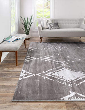 Gray 7' 10 x 7' 10 Jill Zarin Uptown Square Area Rug 70% Polypropylene & 30% Polyester  Contemporary Carpet for Living, Dining, Office, Bedroom for Sale at Rug Engine