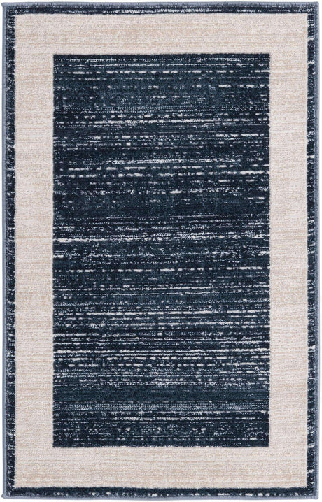 Navy Blue 2' x 3' 1 Jill Zarin Uptown Rectangle Area Rug 70% Polypropylene & 30% Polyester  Contemporary Carpet for Living, Dining, Office, Bedroom for Sale at Rug Engine