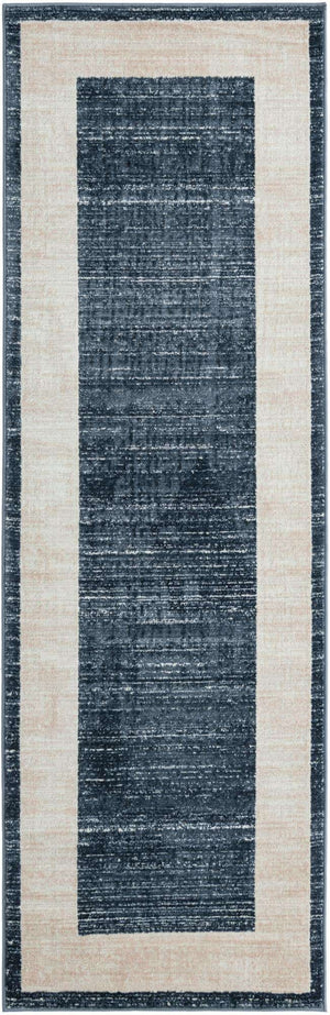Navy Blue 2' 7 x 8' Jill Zarin Uptown Runner Area Rug 70% Polypropylene & 30% Polyester  Contemporary Carpet for Living, Dining, Office, Bedroom for Sale at Rug Engine