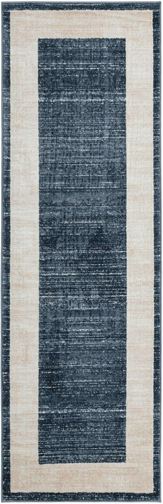 Navy Blue 2' 7 x 8' Jill Zarin Uptown Runner Area Rug 70% Polypropylene & 30% Polyester  Contemporary Carpet for Living, Dining, Office, Bedroom for Sale at Rug Engine