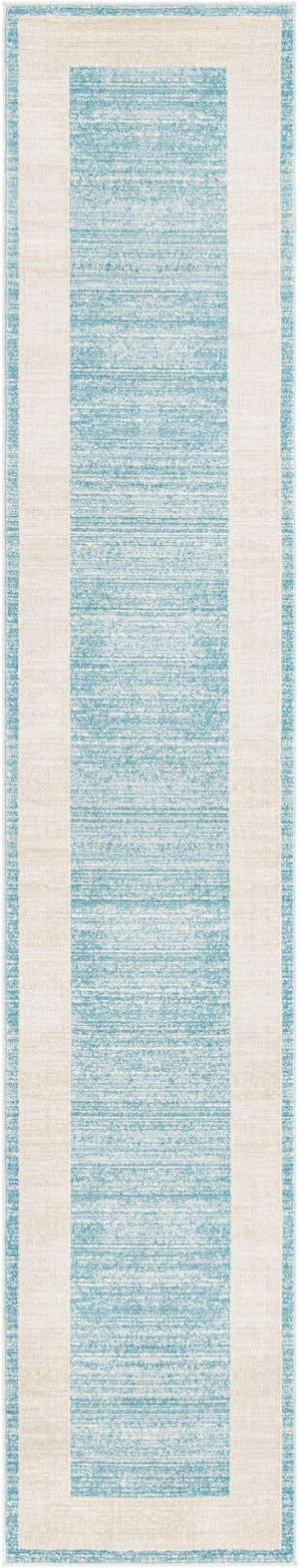 Turquoise 2' 7 x 13' 11 Jill Zarin Uptown Runner Area Rug 70% Polypropylene & 30% Polyester  Contemporary Carpet for Living, Dining, Office, Bedroom for Sale at Rug Engine