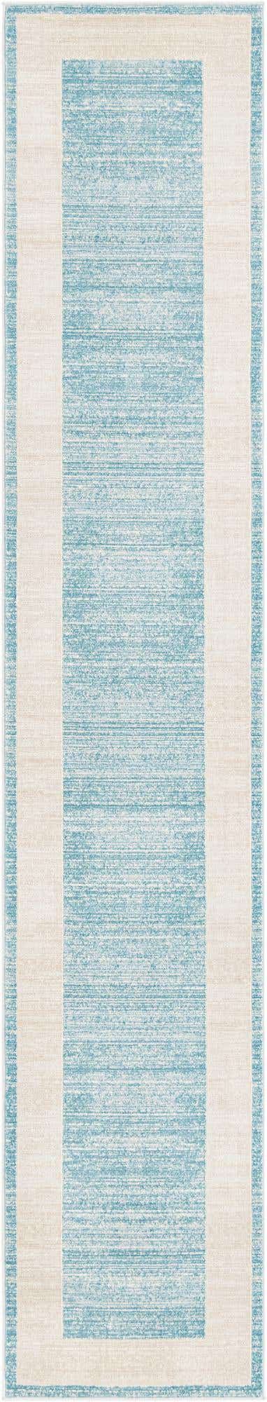 Turquoise 2' 7 x 13' 11 Jill Zarin Uptown Runner Area Rug 70% Polypropylene & 30% Polyester  Contemporary Carpet for Living, Dining, Office, Bedroom for Sale at Rug Engine